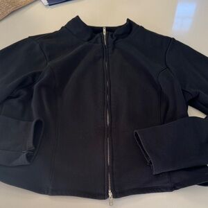 Good American Compression Terry Mock Zip Up